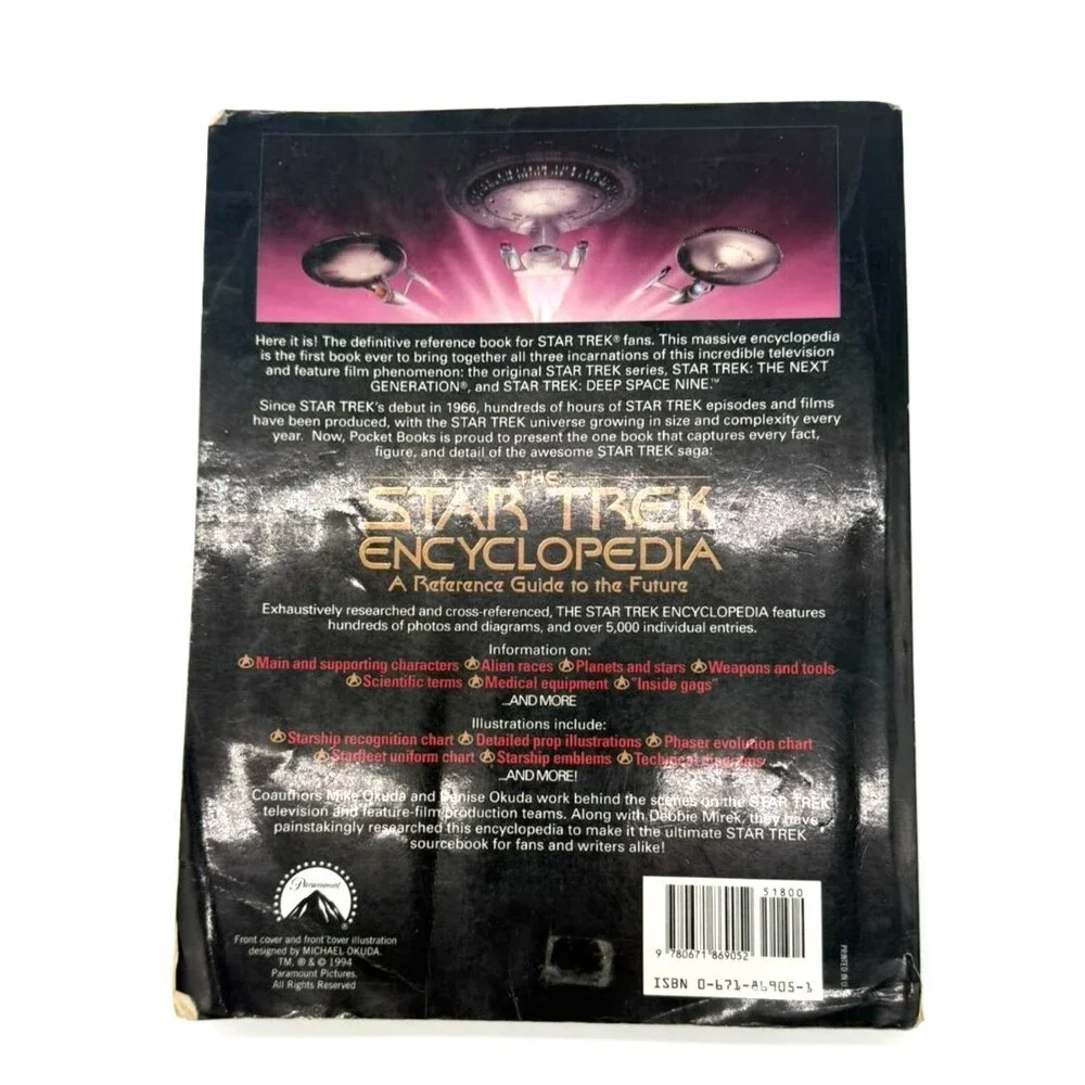 The Star Trek Encyclopedia: A Reference Guide to the Future 1st Ed 1994 Okuda
